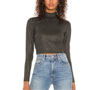 David Lerner Green Patterned Top